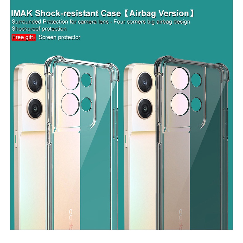 Imak Ốp Điện Thoại Silicon tpu Mềm Trong Suốt Chống Sốc Cho oppo reno 8 pro plus 5g reno8 5g