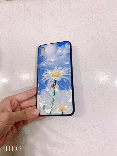 Ốp lưng sam sung A10,M10 Vân đá Hoa Cúc