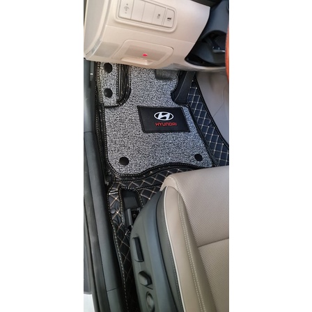 Thảm lót sàn ô tô 5d, 6d Nano 2 chỉ Hyundai Tucson 2015 - 2018  kháng khuẩn, khử mùi, phủ kín sàn xe
