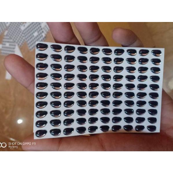 100 Miếng Kim Loại 3D Hình Bầu Dục, Kích Thước 3,4,5,6,7Mm Mới Nhất
