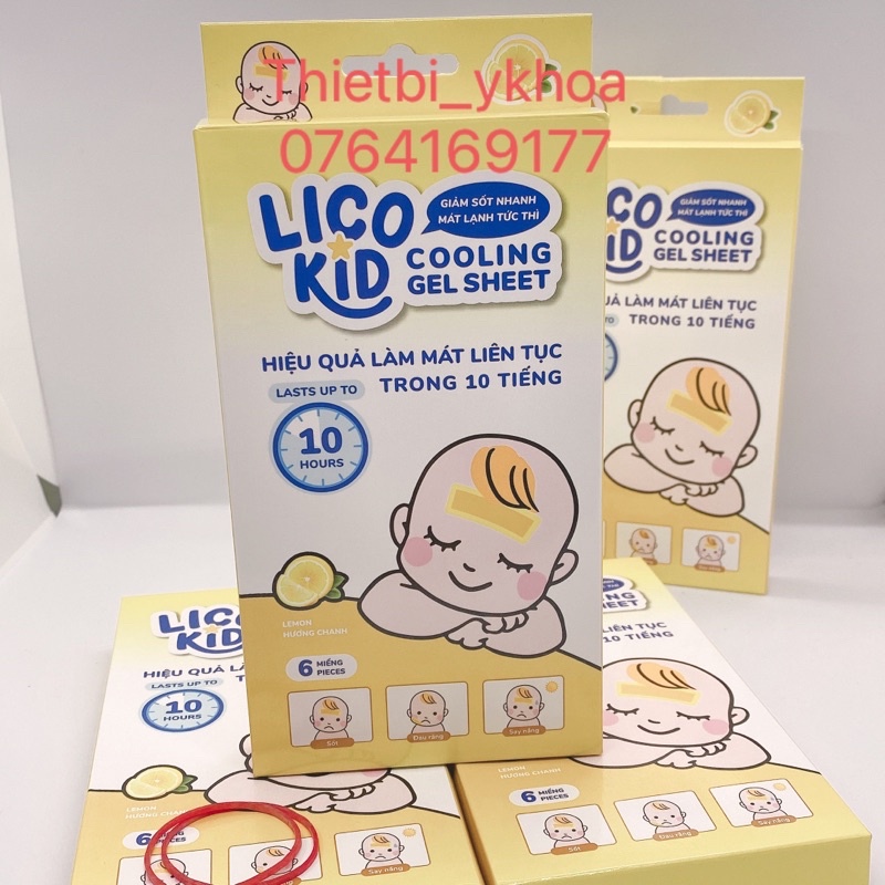 MIẾNG DÁN HẠ SỐT NHANH AN TOÀN CHO BÉ LICO KID NHIỀU HƯƠNG