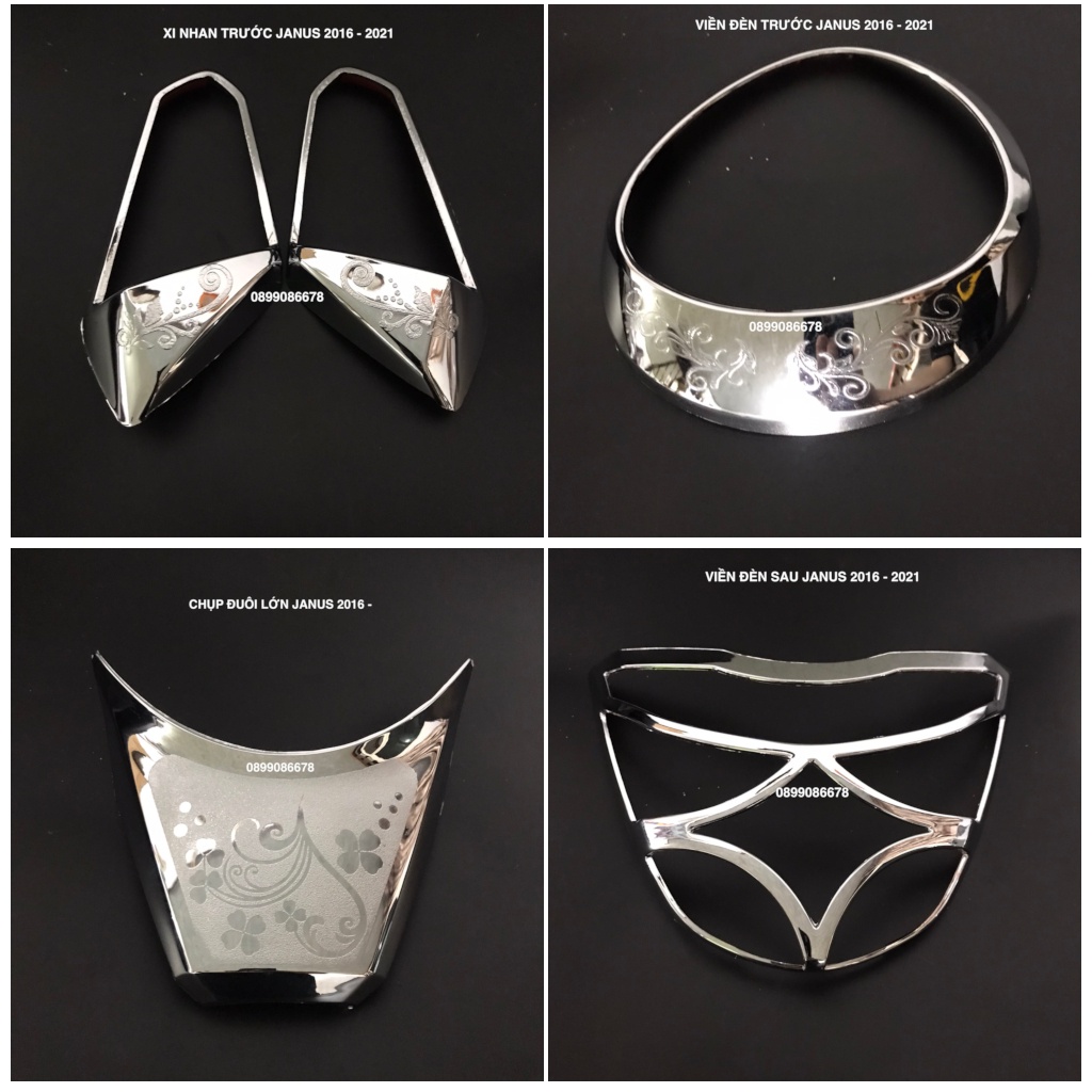 Phụ Kiện Ốp Xe Janus 2016, 2017, 2018, 2019, 2020, 2021 - Crom / Chrome