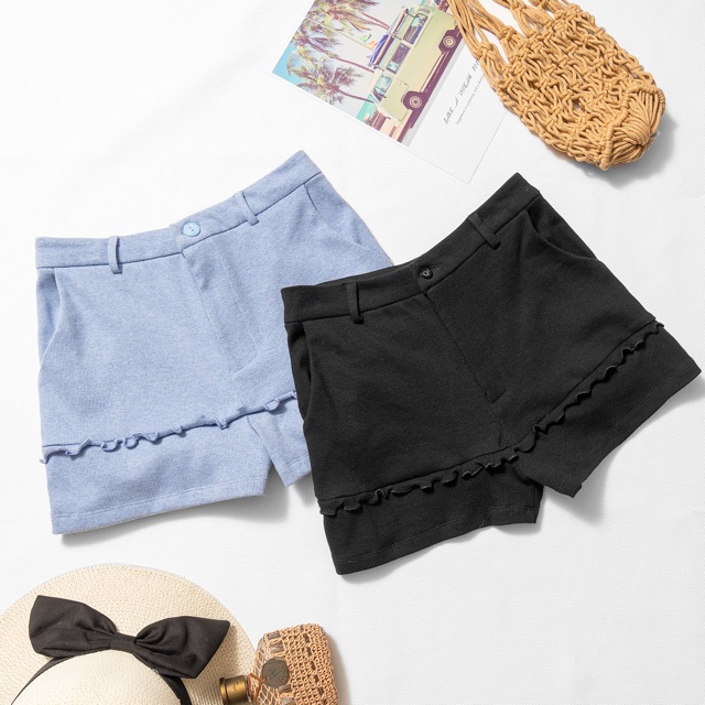 Quần short thun dún bèo