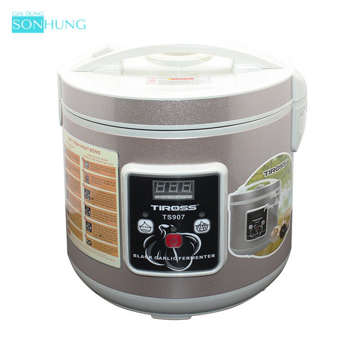 MÁY LÀM TỎI ĐEN TIROSS TS907 DUNG TÍCH 6 LÍT[BẢO HÀNH CHÍNH HÃNG 1 NĂM]