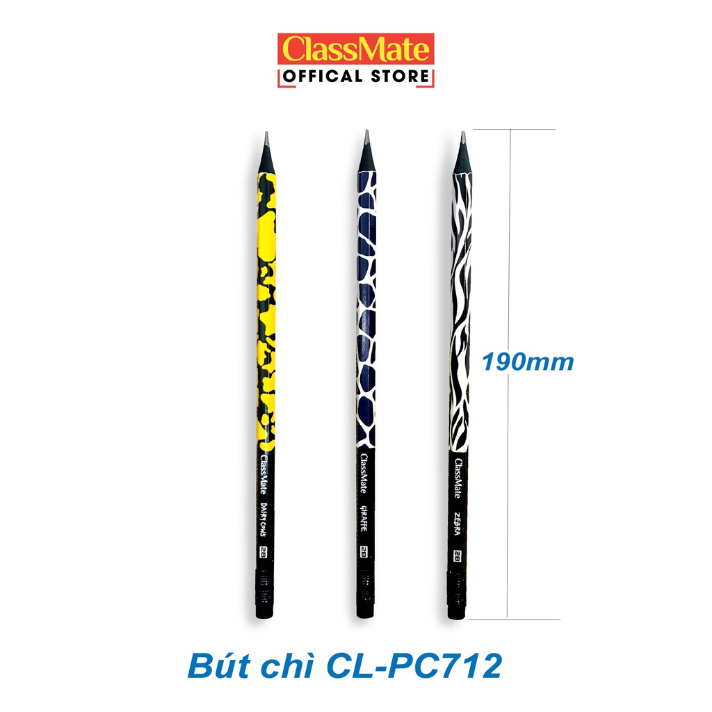 Bút Chì Gỗ Skin Series CLASSMATE Nét Bút Mịn, Dùng Để Vẽ Tranh, Luyện Chữ CL-PC712