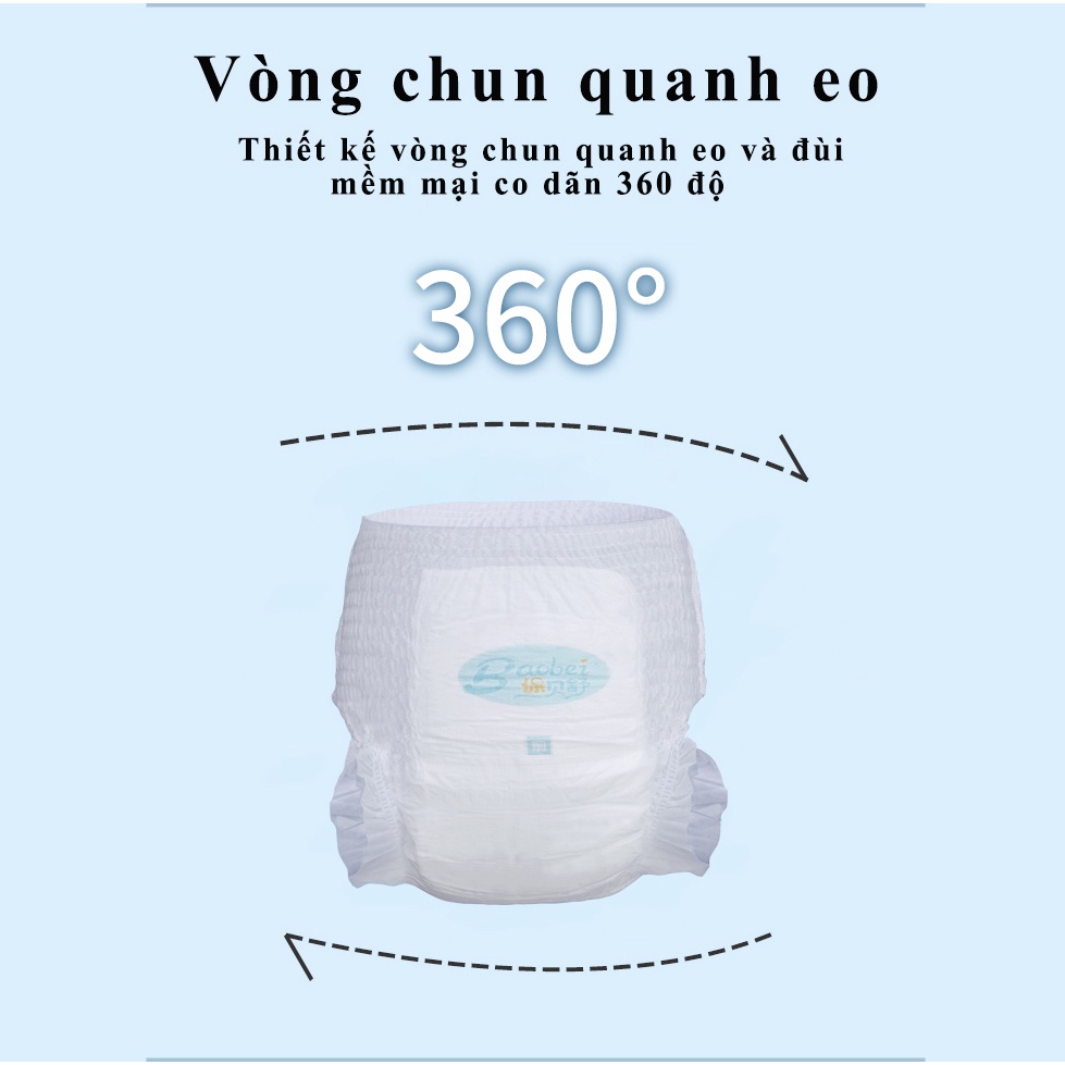 Combo 5 Miếng trải nghiệm Tã/Bỉm quần/dán BaoBei đủ size S70/M60/L52/XL44/XXl40