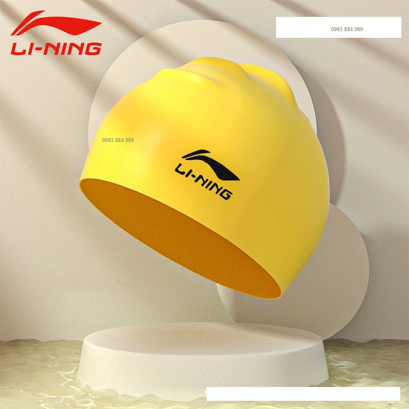 Mũ bơi Lining M.02 cho anh chị em cố định tóc khi xuóng nước, phù hợp cho cả em bé- Cam kết chính hãng