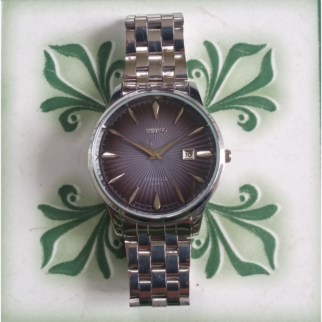 Đồng hồ nam Seiko đẹp giá dưới 500k- Khung thép không gỉ - Mặt kính cong chống trầy xước