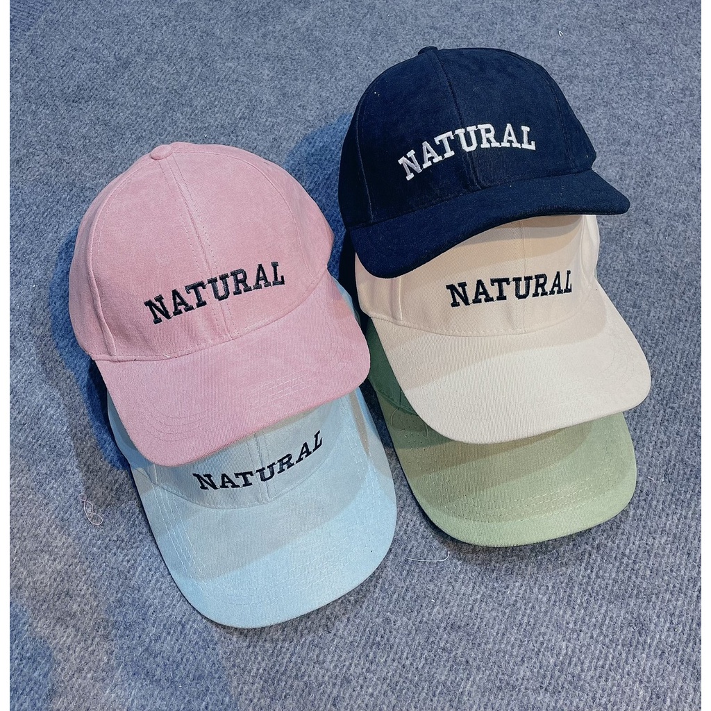 Mũ Lưỡi Trai  Cao Cấp Thêu Chữ Natural 399 Phong Cách Ulzzang Form