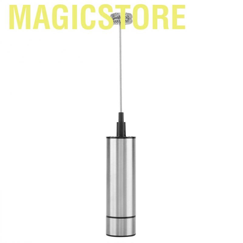 Magicstore Sweetbaby Battery Powered Handheld Electric Milk Frother Double Spring Whisk Coffee Foam Maker