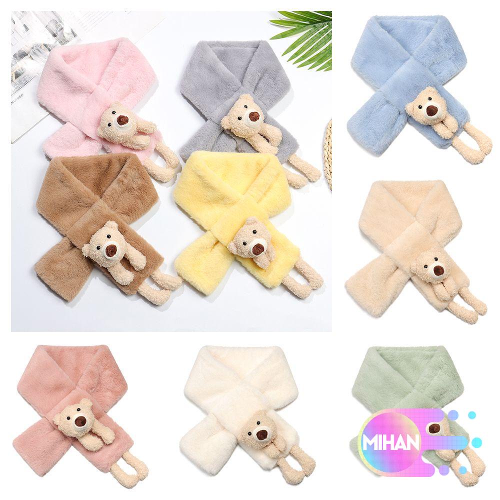 Khăn quàng cổ bằng lông nhân tạo dày dặn ấm áp chống gió xinh xắn dành cho bé