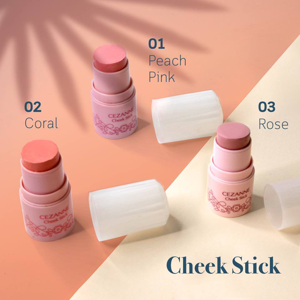 Phấn má hồng dạng thỏi Cezanne Cheek Stick lâu trôi màu đẹp 5g