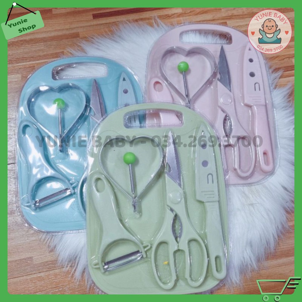 Bộ Dao Thớt Kéo Nạo An Toàn Cho Bé