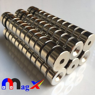 Nam Châm Gắn Ná Cao Su Loại Tốt Ø25x10mm Lỗ Vát M5 - Mã N35 Nam Châm Siêu Cường