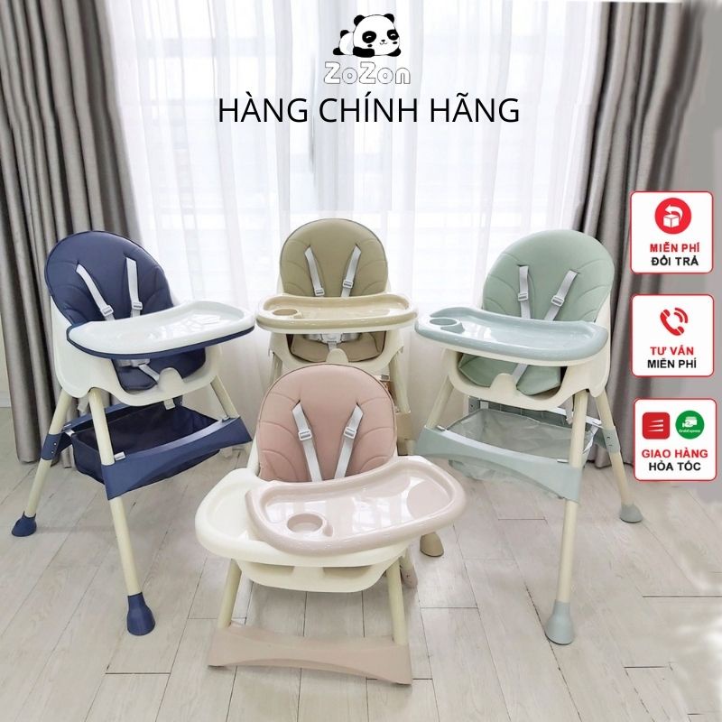 Ghế ăn dặm cho bé Zozon kèm mặt bàn ăn dặm kiểu nhật và BLW 2 chế độ chân cho bé trai bé gái từ 6 tháng