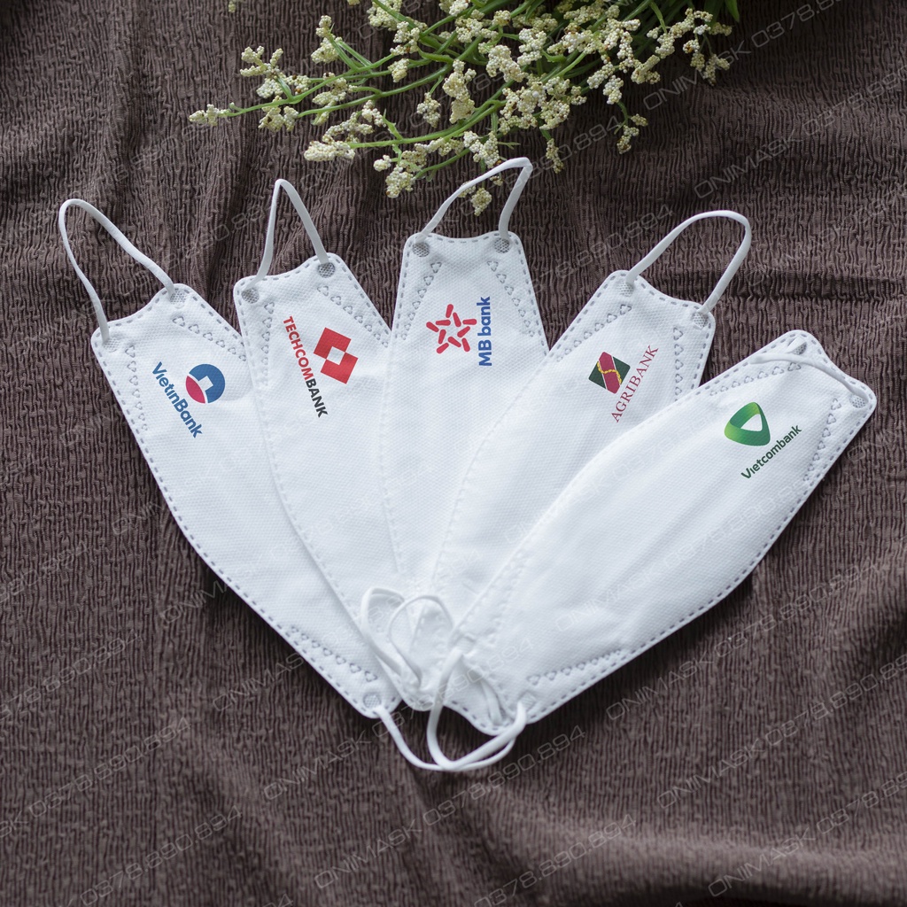 Khẩu trang 5D KF94 N95 N99 in ấn thiết kế theo yêu cầu
