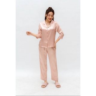 Bộ đồ ngủ lụa thu đông Winny 21524