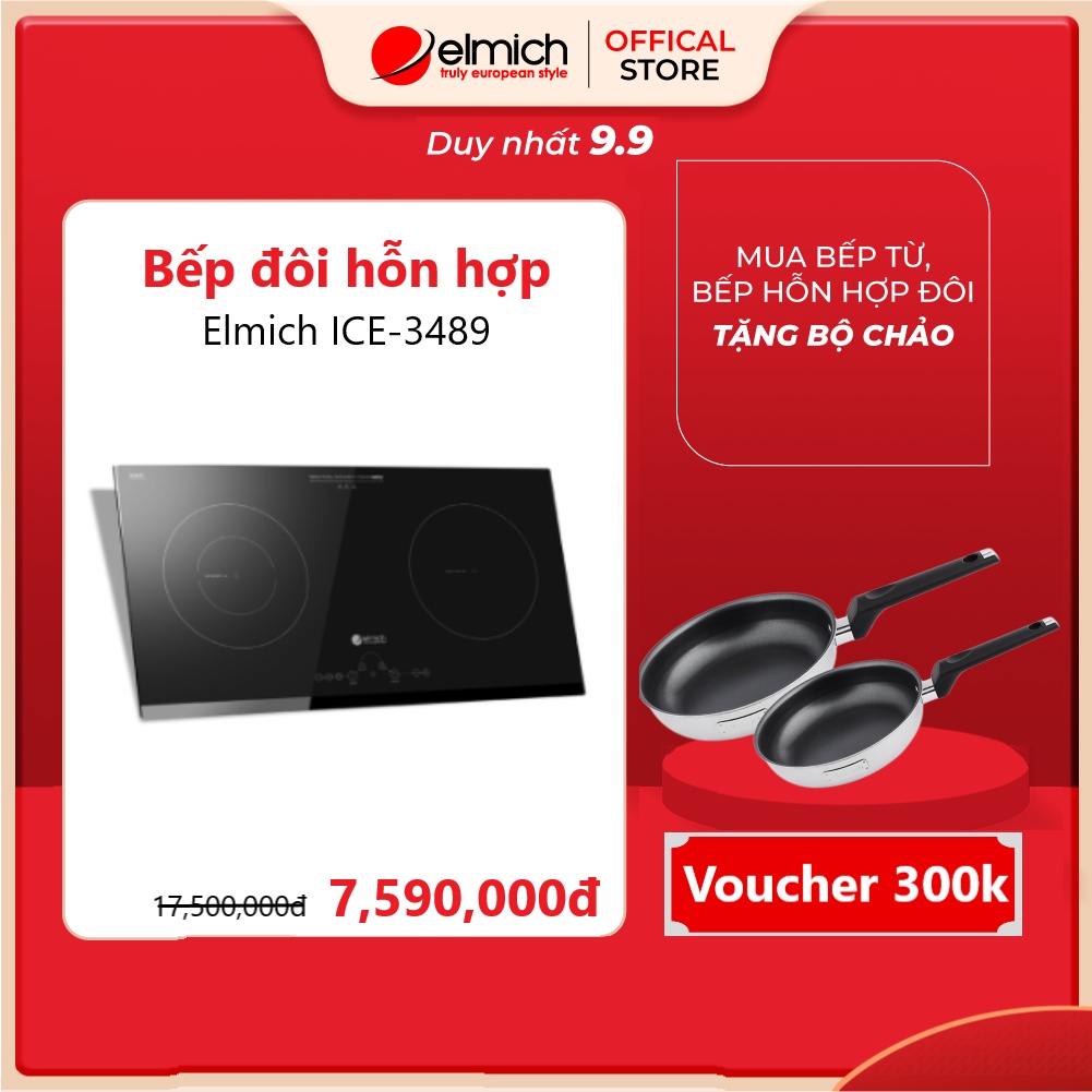 Bếp đôi hỗn hợp Elmich ICE-3489
