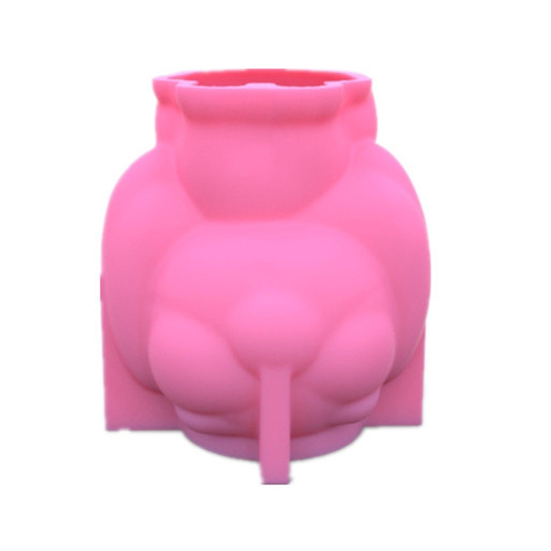 Khuôn Silicone Làm Chậu Cây Hình Chú Chó Mắt To 3D DIY