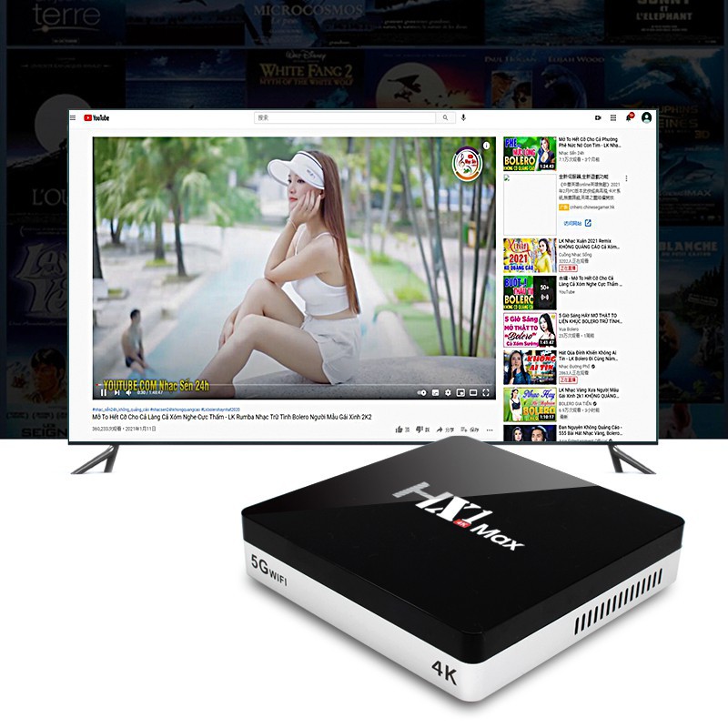 Android tivi box HX1max 2GRAM +16GROM  android 7.1 Smart tv box  giá rẻ - Hàng xịn