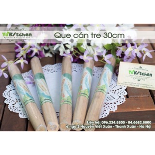 Que cán bột tre 30cm