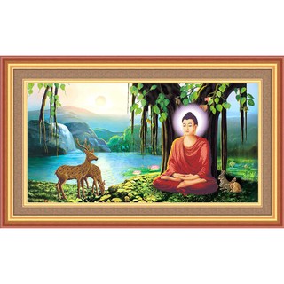 Tranh Thêu Chữ Thập 3D Thích Ca Mâu Ni , KT Nhỏ A1099 (KHÁCH TỰ THÊU) KT:137X81CM