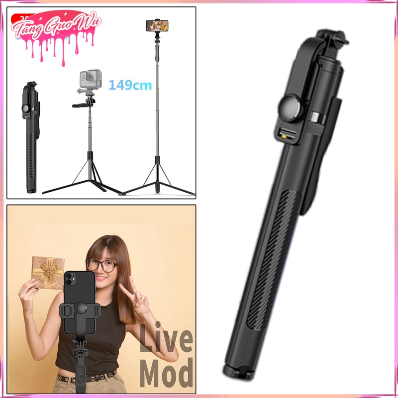 Gậy Chụp Ảnh Tự Sướng Bằng Nhôm Kết Nối Bluetooth Không Dây Xoay 360 Độ Có Điều Khiển Từ Xa Điện Thoại | BigBuy360 - bigbuy360.vn