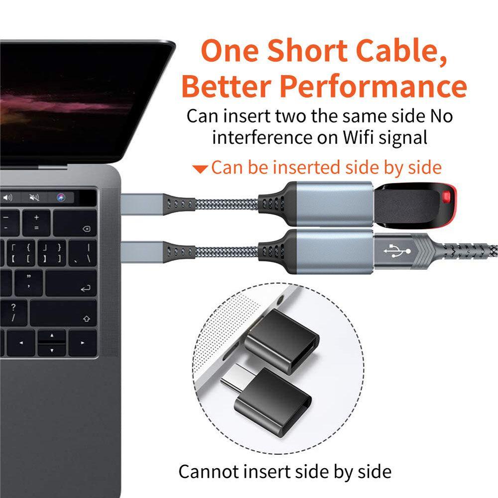 Cáp Truyền Dữ Liệu USB Type-C OTG Thiết Kế Dây Bện Tiện Dụng