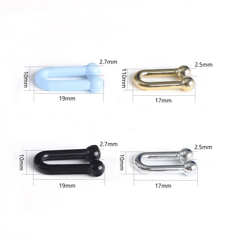 Phụ kiện nối dây xích BEADIA kiểu chữ U bằng acrylic làm đồ trang sức DIY