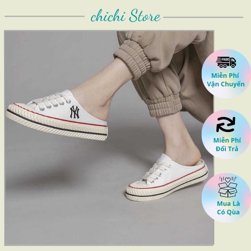 Giày Lười Nữ , Giày Bệt NY Trắng Sang Chảnh ChiChi Shoe