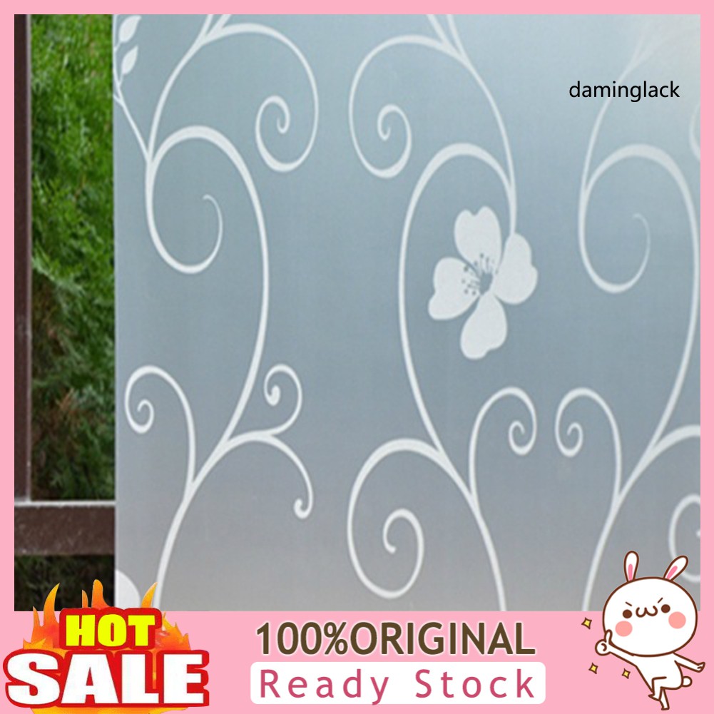 Giấy Dán Kính Mờ Họa Tiết Hoa Kích Thước 45x100cm