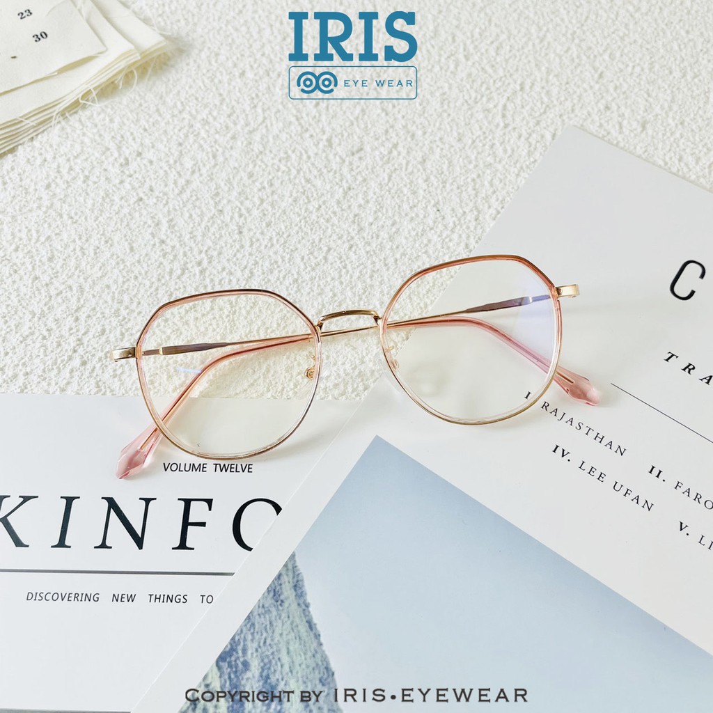 Gọng kính kim loại mảnh kết hơp nhựa viền Hàn Quốc mới về 3332 Iris eyewear 2021