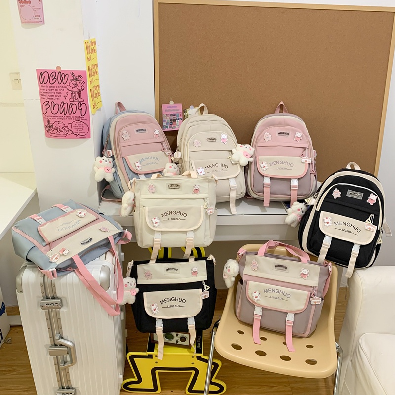 Balo PRETTYZYS sức chứa lớn phong cách Hàn Quốc 2022 thời trang trẻ trung cho nữ