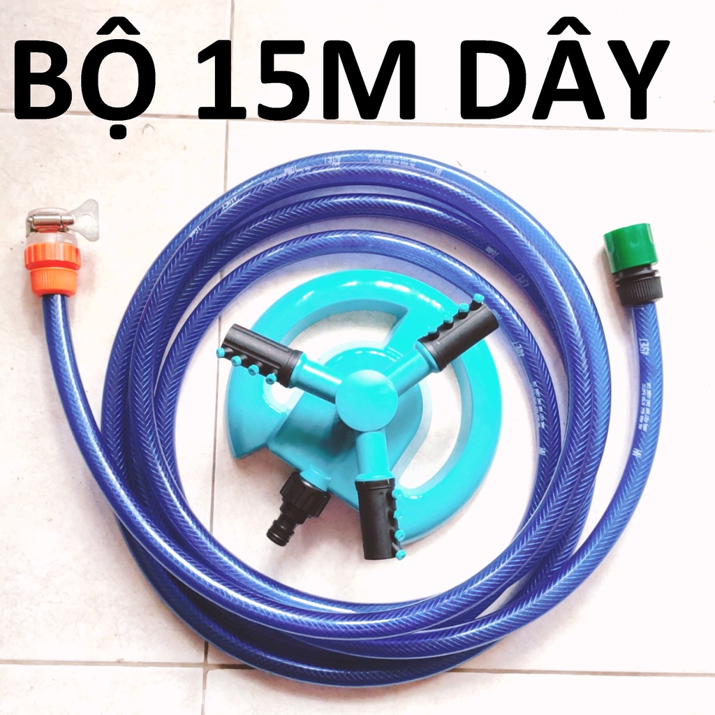 Vòi tưới cây, tưới mái tôn tự động xoay 360 độ, 15m dây