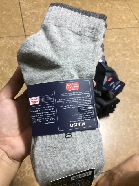 Tất nam miniso cổ dài 5 đôi
