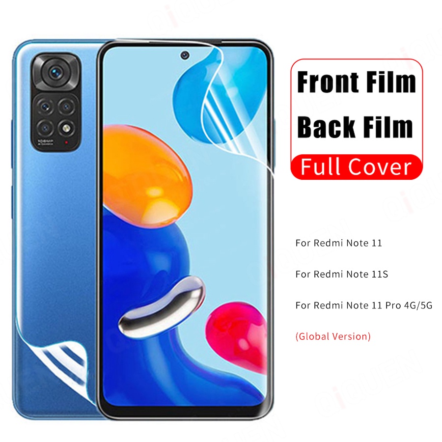 Miếng Dán Hydrogel Bảo Vệ Mặt Trước Và Sau Cho Xiaomi Redmi Note 11 Pro 11S