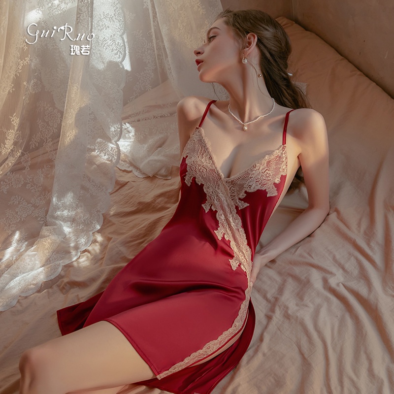 Váy ngủ viền ren quai chéo cao cấp 1578