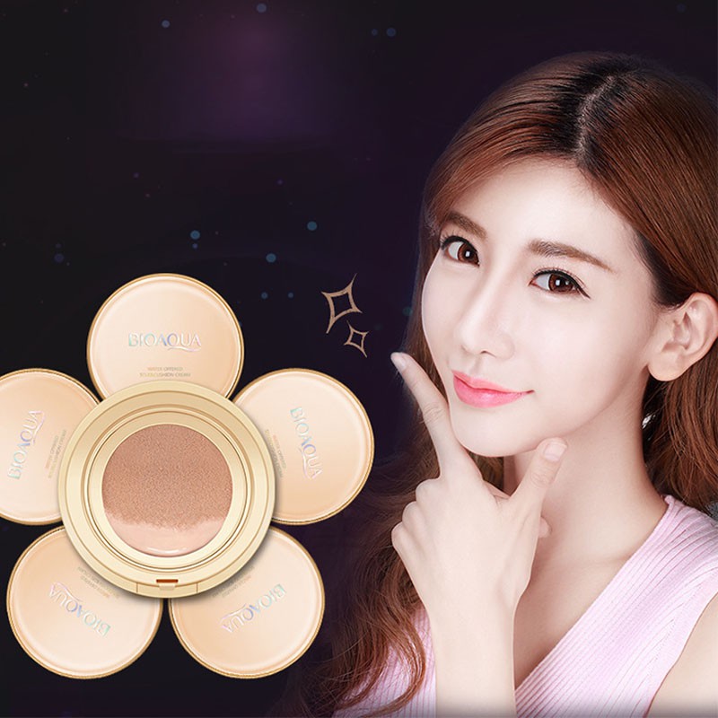 Phấn nước BB cream che khuyết điểm dưỡng ẩm và làm sáng da BIOAQUA có mút tán đi kèm