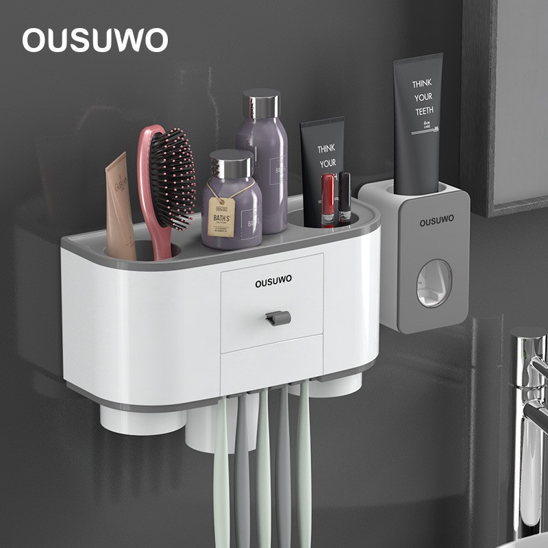 Oenen Bathroom Toothbrush Holder Nordic Style Storage Rack PP Environmental Protection Material 850g