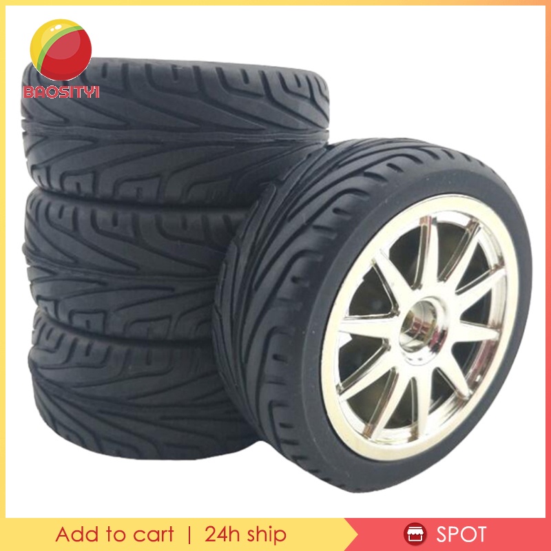 Bánh xe cao su 4x 66mm RC BAO1-8 cho xe đồ chơi điều khiển từ xa WLtoys 144001 Mô hình xe vượt địa hình HSP