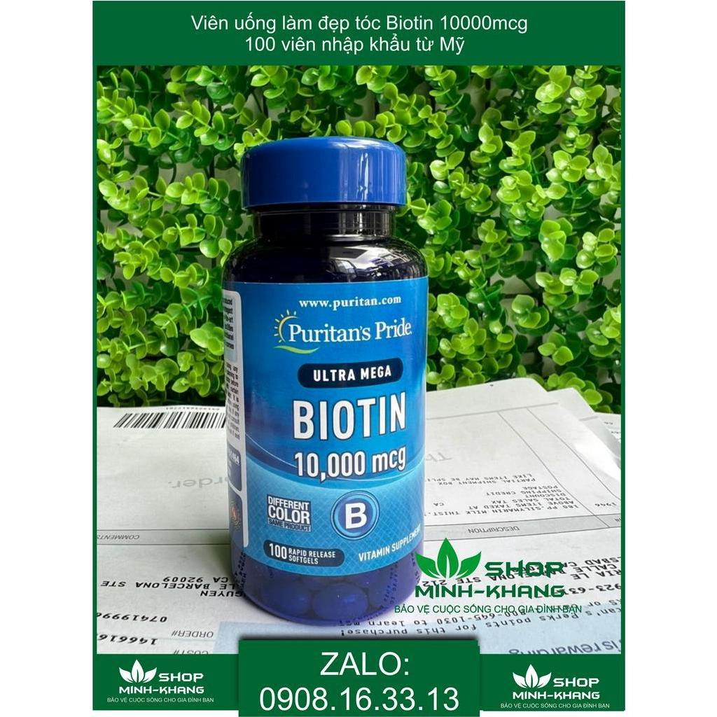 Viên uống làm đẹp tóc Biotin 10000mcg - 100 viên nhập khẩu từ Mỹ