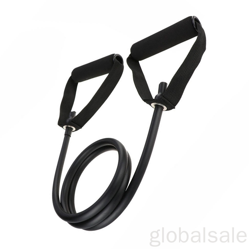 Dây đai kéo kháng lực bằng cao su màu đen hỗ trợ luyện tập ngực cho nam và nữ