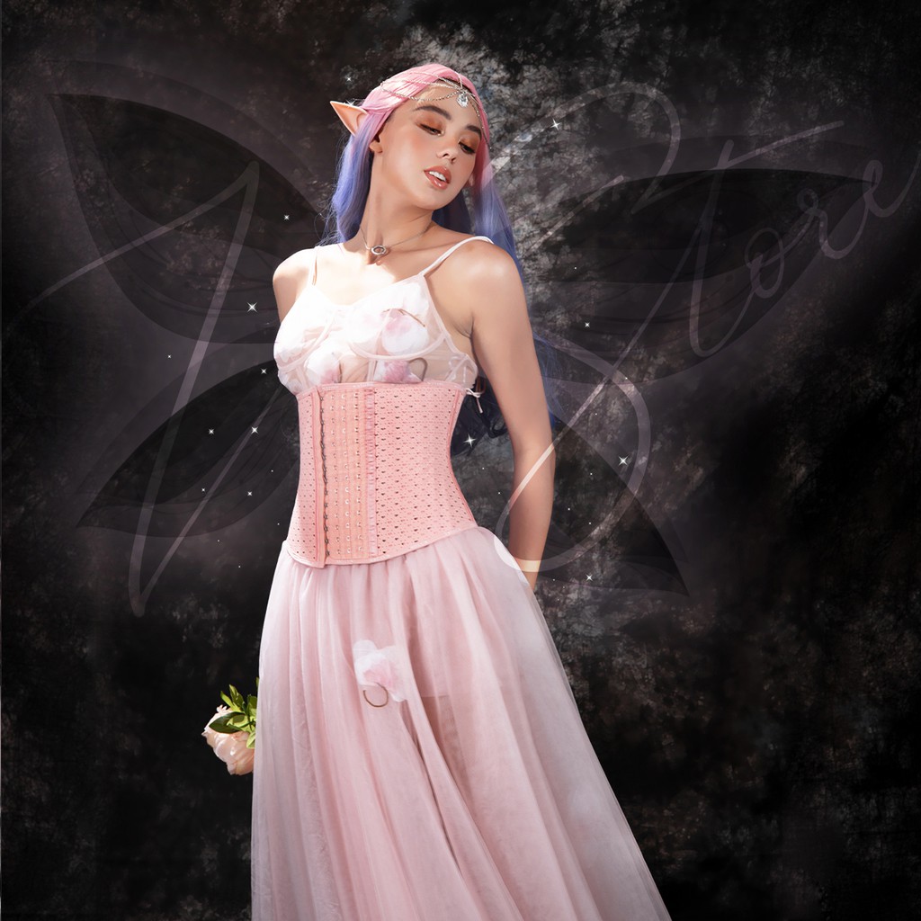 Gen Nịt Bụng Latex Hồng WSTORE -  LOLITA Limited Bản Giới Hạn - Gen 27 Xương Thoáng Khí Chính Hãng