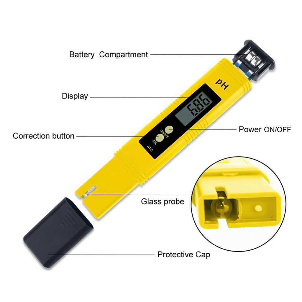LCD Digital PH Meter PH-02 Meter Pen Water Quality Tester for Aquarium Drinking Water Pool Water