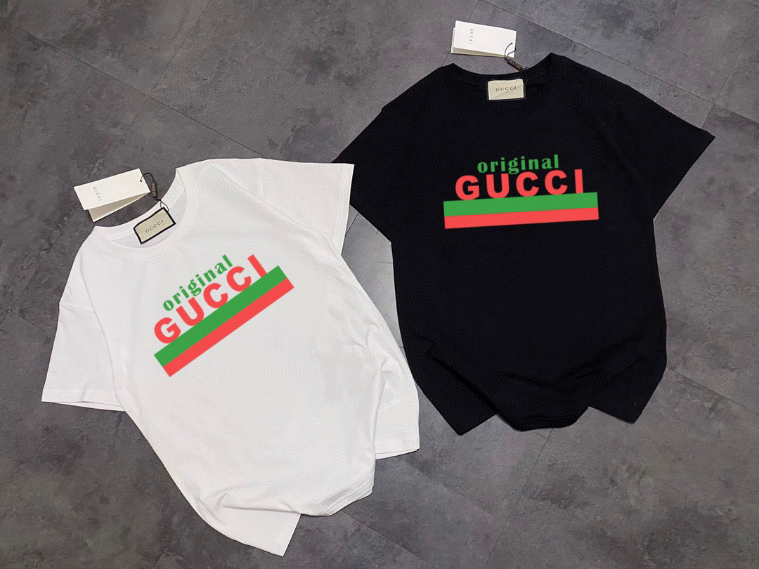 Áo Thun Tay Ngắn Cổ Tròn In Họa Tiết Gucci Chính Hãng Cho Nam