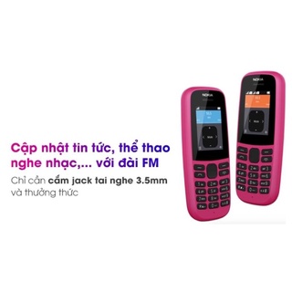 [𝑪𝒉𝒊́𝒏𝒉 𝑯𝒂̃𝒏𝒈] Điện Thoại Nokia 105 2 Sim 2019 - BH 12 Tháng
