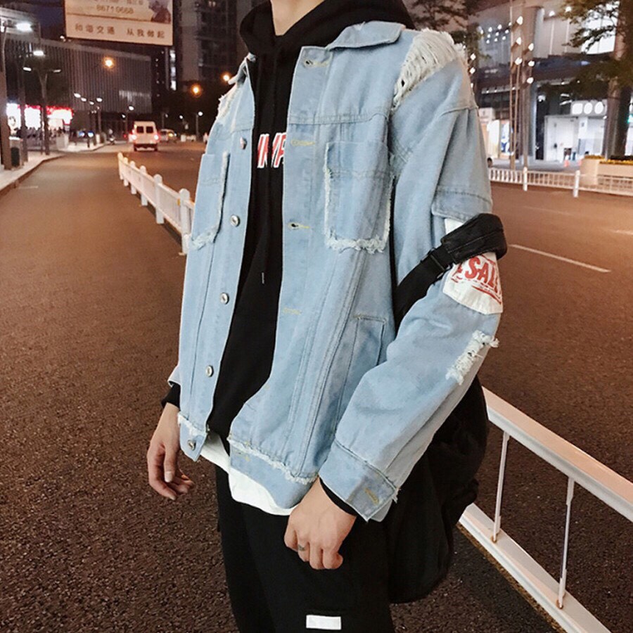 Áo khoác Jean Nam nữ, Khoác Rin Jeans Jean Nam Nữ Màu Xanh Đen Chất Unisex kiểu BRAZIL
