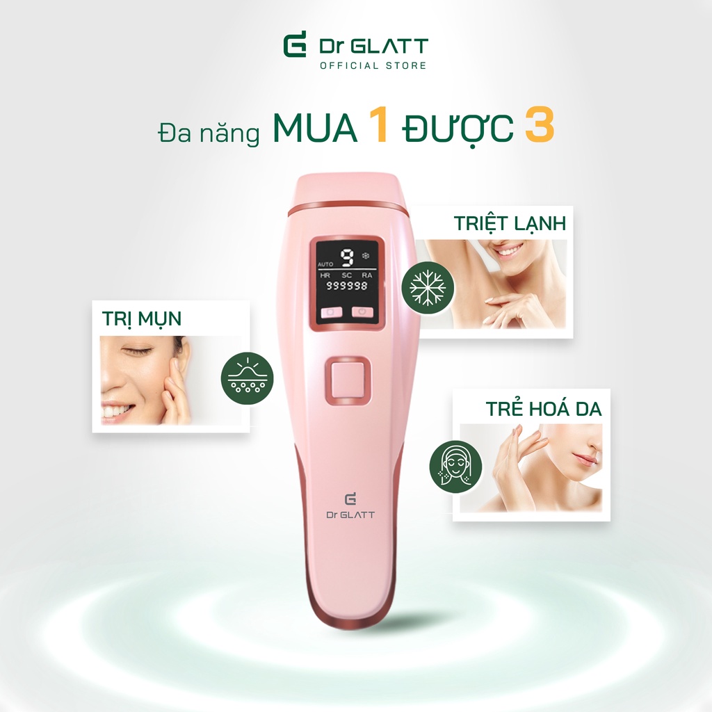 Máy triệt lông mini đa năng triệt lông vĩnh viễn trị mụn trẻ hoá da DR GLATT IPL PRO