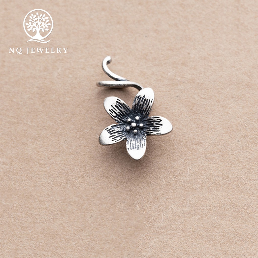 Charm bạc hoa 5 cánh treo - NQ Jewelry