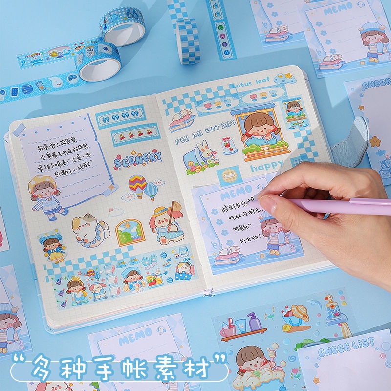 Bộ Sticker Dán Trang Trí Sổ Tay Dễ Thương Dùng Làm Quà Tặng Sinh Nhật